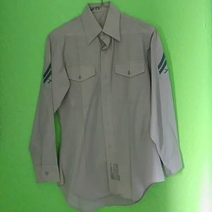 Usmc khaki long sleeve dress shirt uniform